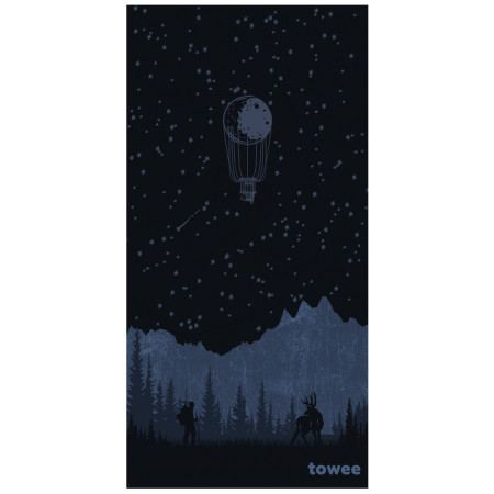 Asciugamano ad asciugatura rapida Towee Backpacker 80x160 cm nero/blu Backpacker