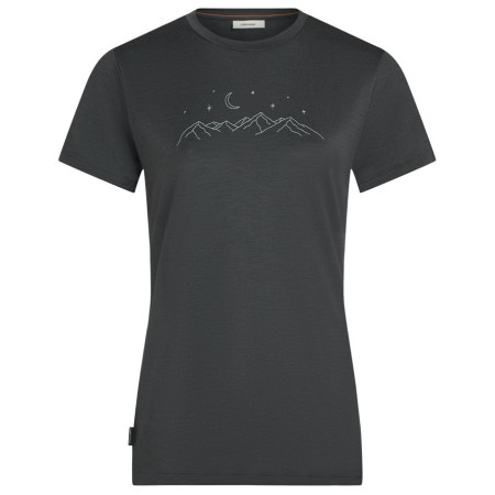 Maglietta da donna Icebreaker Women Merino 150 Tech Lite SS Tee Sparkling Stars grigio scuro Obsidian