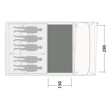 Tappeto per tenda Outwell Cozy Carpet Flagstaff / Nashville / Monterey 5 Air