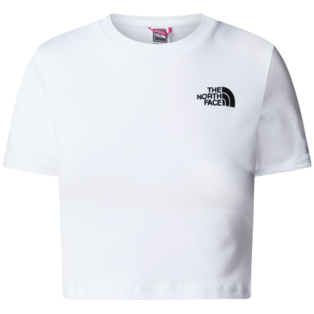 Maglietta da donna The North Face Essential Cropped Slim Short Sleeve Tee bianco TNF WHITE