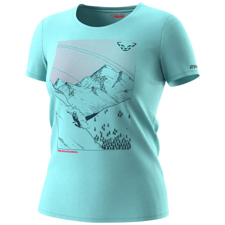 Maglietta da donna Dynafit Artist Series Dri T-Shirt W turchese marine blue/SKI TRACES DOWNHIL