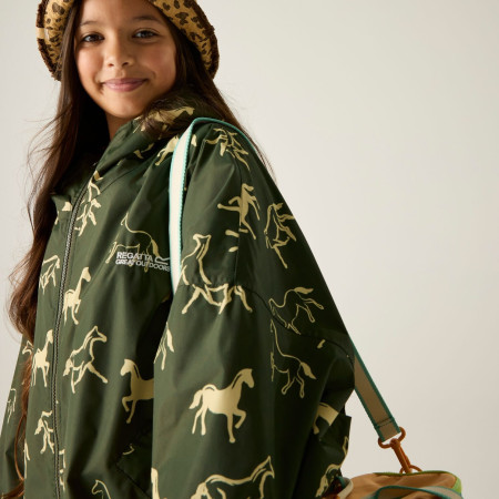 Giacca impermeabile per bambini Regatta Junior Waterproof Changing Robe DrkKhHrses