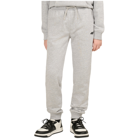 Pantaloni da tuta per bambini 4F Trousers Cas M1828 Cold Light Grey Melange grigio Cold Light Grey Melange