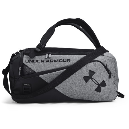 Borsa da viaggio Under Armour Contain Duo SM Duffle grigio Pitch Gray Medium Heather / Black / Black