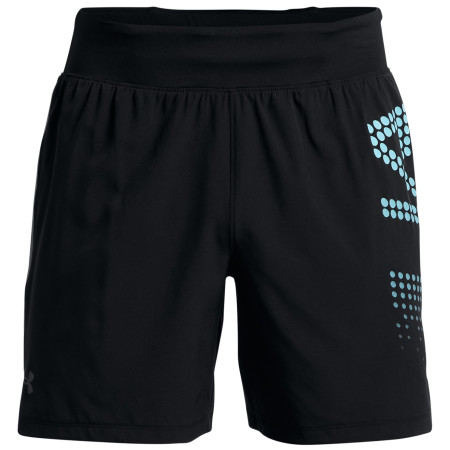 Pantaloncini da uomo Under Armour SpeedPocket 7'' Short II nero Black / Cruise Blue / Reflective