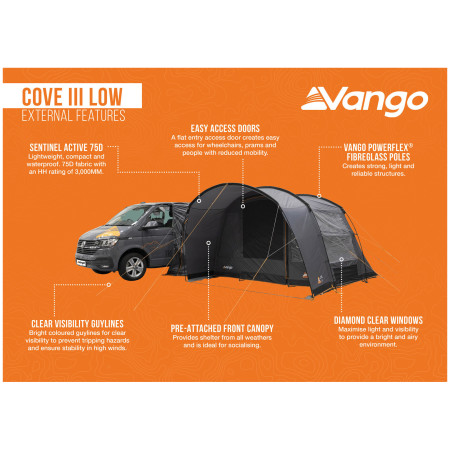 Tenda per minibus Vango Cove III Low