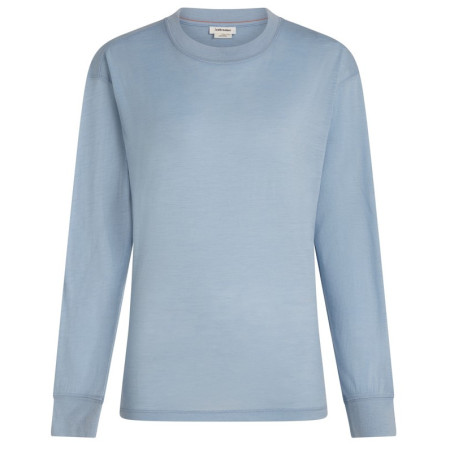Maglietta sportiva da donna Icebreaker Women Mer 150 Tech Lite LS Relaxed Tee azzurro Zinc Blue
