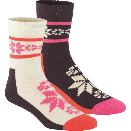 Calzini da donna Kari Traa Rusa Wool Sock 2pk bianco/viola Mauve