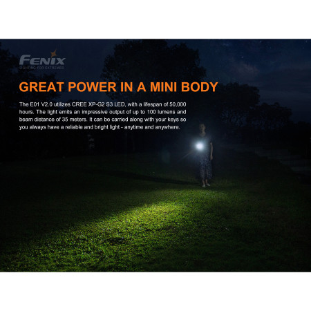 Torcia Fenix E01 V2.0 black