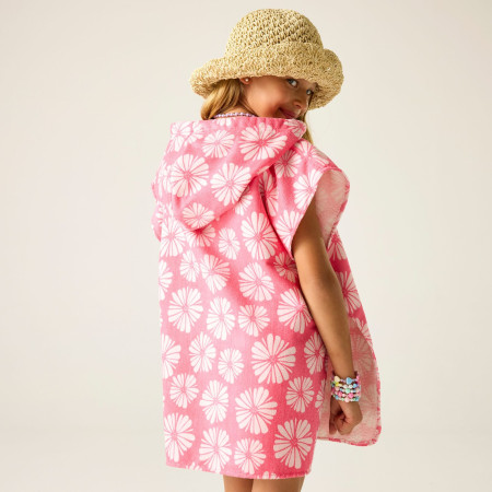 Poncho per bambini Regatta Kids Towel Robe PinkHazPetal