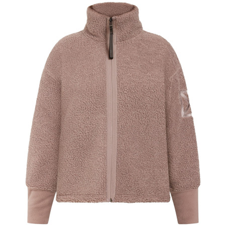 Felpa da donna Didriksons Mella Wns Fz 3 rosa Bark