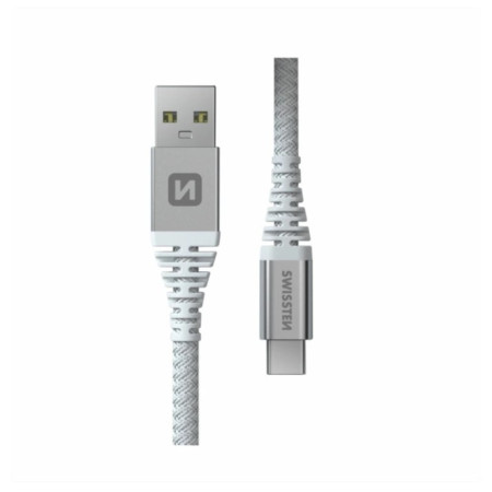 Cavo Swissten Kevlar USB / USB-C 1,5 m bianco white