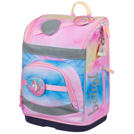 Zaino per la scuola elementare Baagl Zippy Plus rosa Rainbow Unicorn