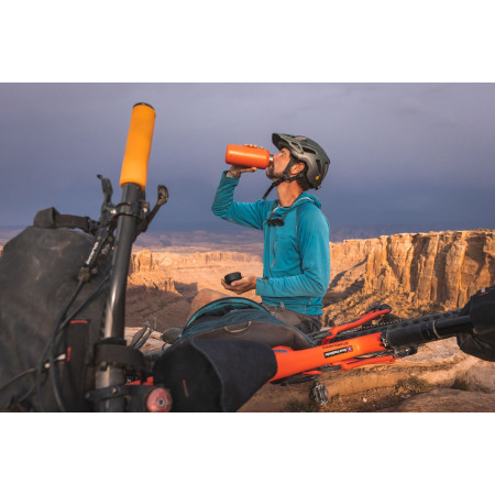 Bottiglia in acciaio inox Klean Kanteen Wide w/Wide Loop Cap - brushed stainless 1182 ml