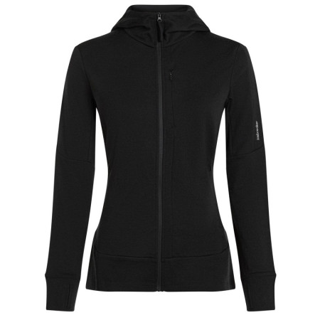 Felpa tecnica da donna Icebreaker W Mer 260 Quantum IV LS Zip Ho nero Black