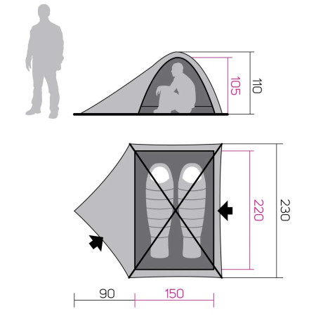 Tenda da trekking Hannah Serak 2