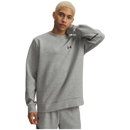 Felpa da uomo Under Armour Unstoppable Flc Crew grigio Gray