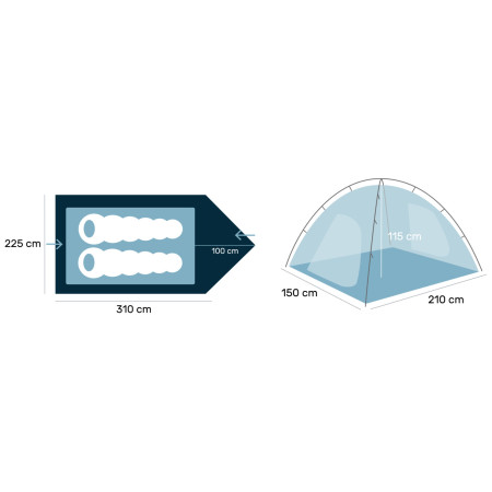 Tenda da trekking Zulu Dreamtime 2P