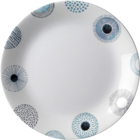 Piatto Brunner Dinner plate ø 25 cm White bianco/blu