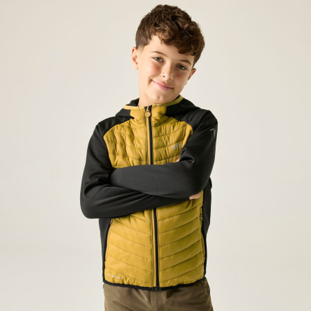 Giacca da bambino Regatta Junior Andreson Hybrid BlkWdBrown