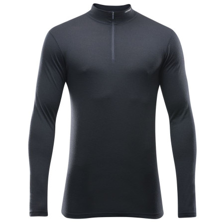 Maglietta da uomo Devold Breeze Man Half Zip Neck nero Black