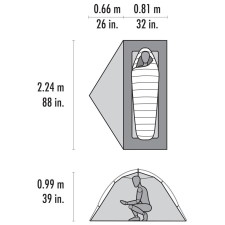 Tenda ultraleggera MSR Hubba Hubba HD 1P