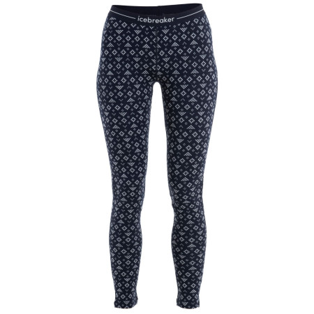 Leggings da donna Icebreaker W Mer 260 Vertex Leggings First Snow blu scuro Midnight Navy/Snow/J