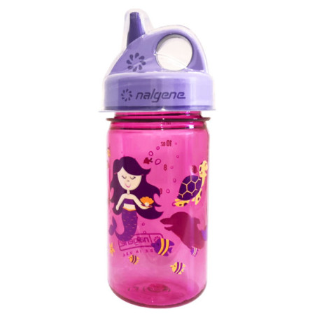 Bottiglia per bambini Nalgene Grip-n-Gulp 350 ml Sustain rosa Purple Mermaid,w/Cover