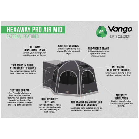 Tenda per minibus Vango HexAway Pro Air Mid