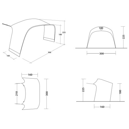 Annesso alla tenda Outwell Wakefield M Tent Connector