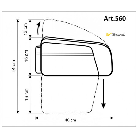 Borsa per portapacchi da bicicletta Sport Arsenal Art. 560