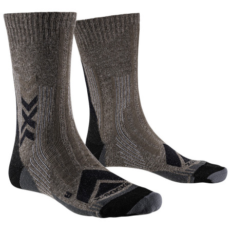 Calze X-Socks Hike Perform Merino Crew nero/marrone BLACK/CHARCOAL