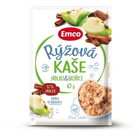 Porridge Emco Porridge di riso con mele e cannella 45g