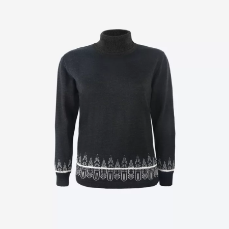 Maglione con collo alto da donna Kama 5052 grigio graphite