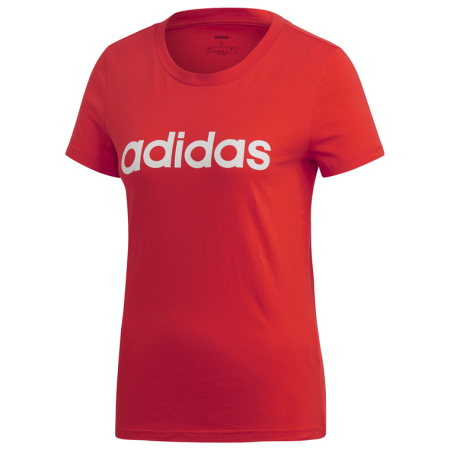 Maglietta da donna Adidas W E LIN T rosso Actred/White