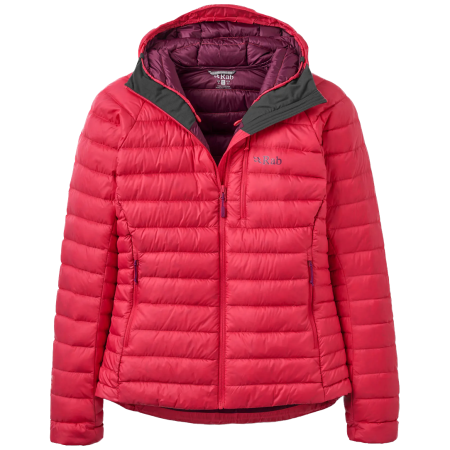 Giacca da donna Rab Microlight Alpine Down Hoody rosso