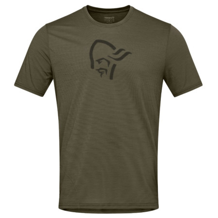 Maglietta da uomo Norrona femund equaliser merino T-shirt verde scuro Olive Night