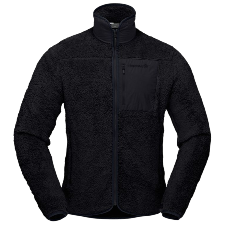 Felpa da uomo Norrona femund warm3 Jacket nero Caviar Black
