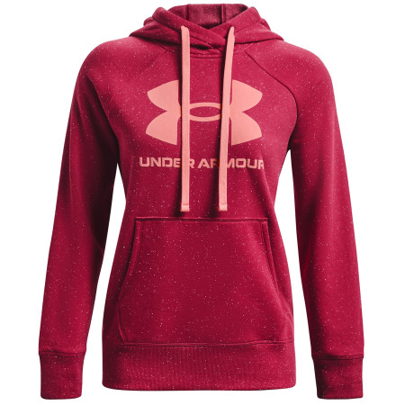 Felpa da donna Under Armour Rival Fleece Logo Hoodie rosa Black Rose / Posh Pink / Posh Pink
