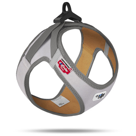 Pettorina per cane Curli Glow Reflective grigio/marrone Gray