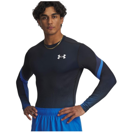 Maglietta da uomo Under Armour Heatgear Sub Crew Ls blu/nero BlueAtlantis/Black/White