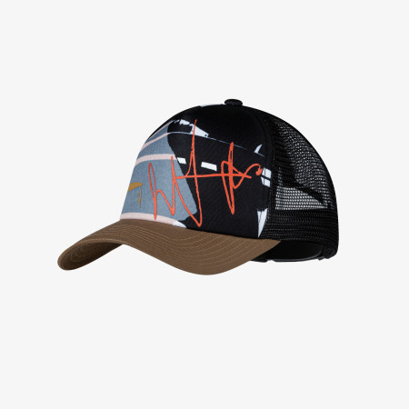 Berretto con visiera per bambini Buff Trucker Cap Youth nero/marrone Malm Multi