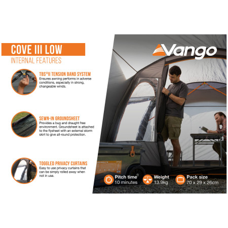 Tenda per minibus Vango Cove III Low