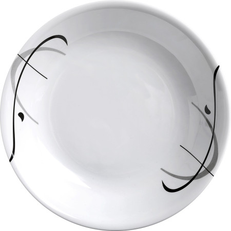 Piatto Brunner Deep Plate ø 21cm bianco/nero