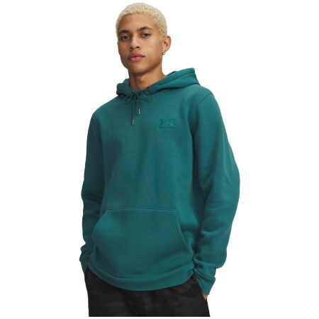 Felpa da uomo Under Armour Icon Fleece Hoodie verde scuro Rack Green / / Rack Green