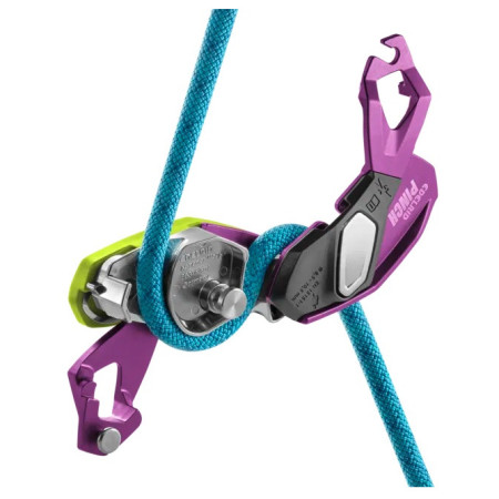 Assicuratore con sistema frenante Edelrid Pinch (violet-oasis)