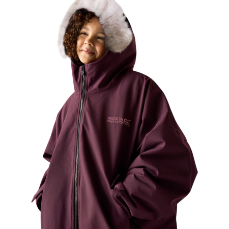 Cappotto impermeabile per bambini Regatta Junior Waterproof Changing Robe Pro Fig