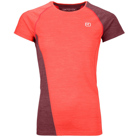 Maglietta sportiva da donna Ortovox W's 120 Cool Tec Fast Upward T-Shirt rosso Coral Blend