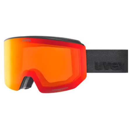 Occhiali da sci Uvex Lace Attract FM arancione BLACK MATT DL/RED-ORANGE S2