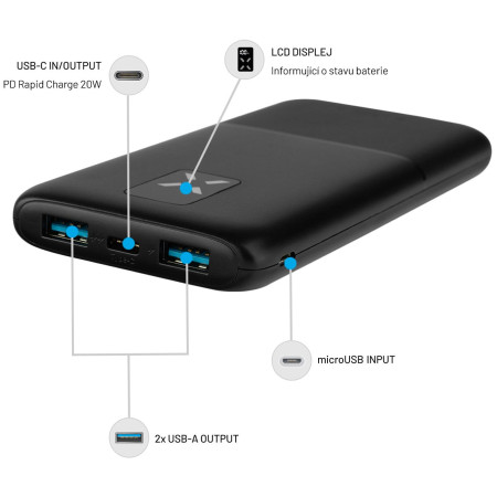 Powerbank FIXED Zen 10 s LCD displejem